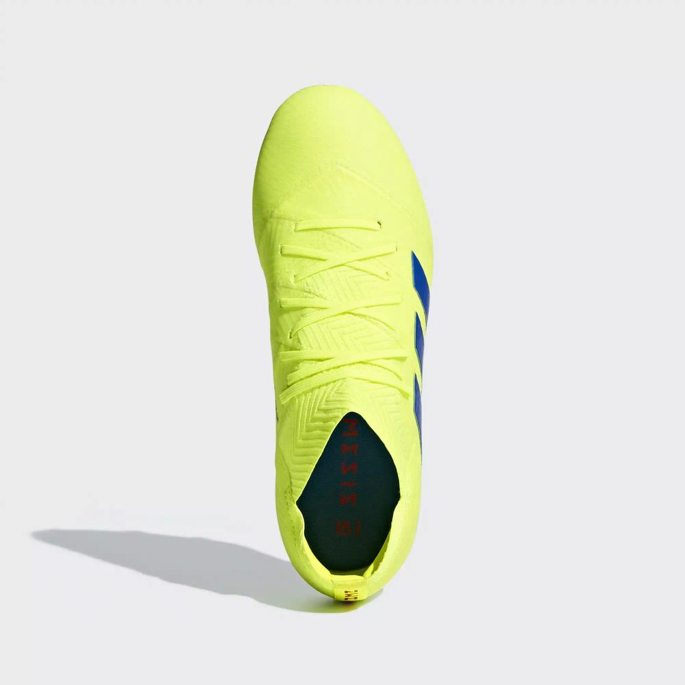 Adidas Nemeziz 18.1 Firm Ground Tacos de Futbol Amarillos Para Niña (MX-34616)